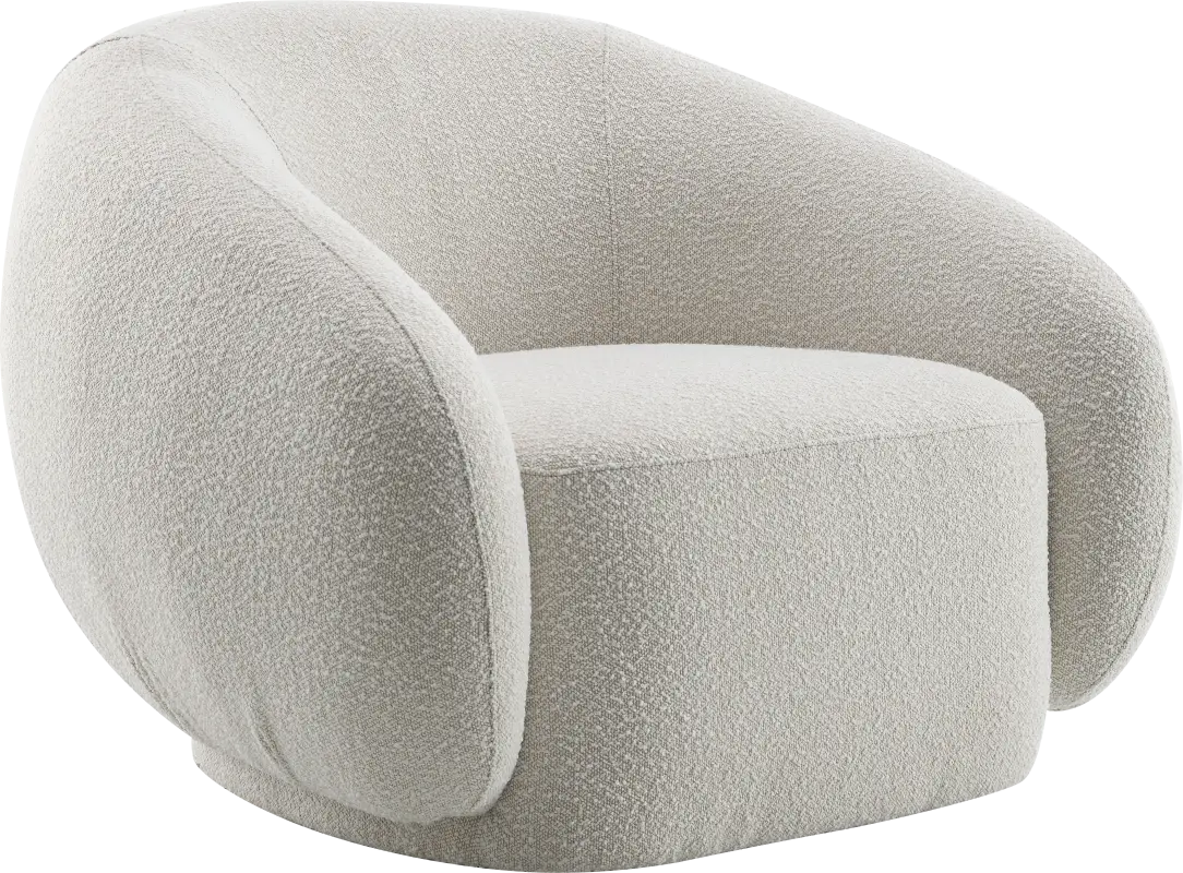 Carzalia Cream Swivel Accent Chair