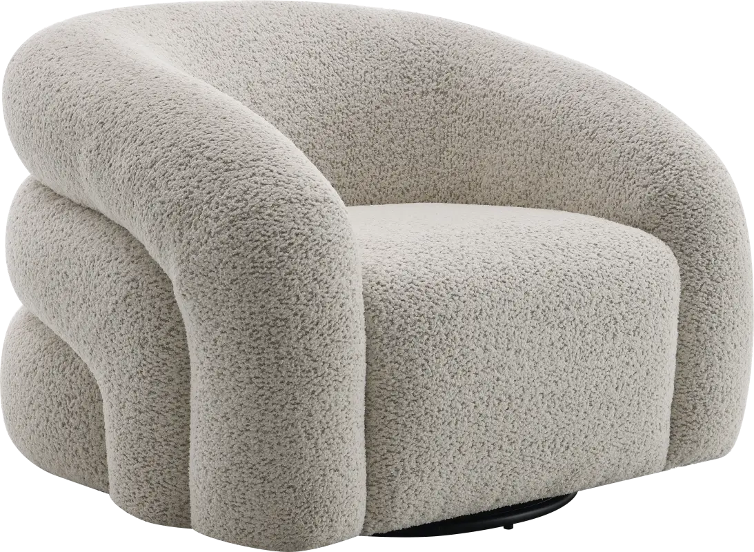 Centaroca Gray Swivel Accent Chair