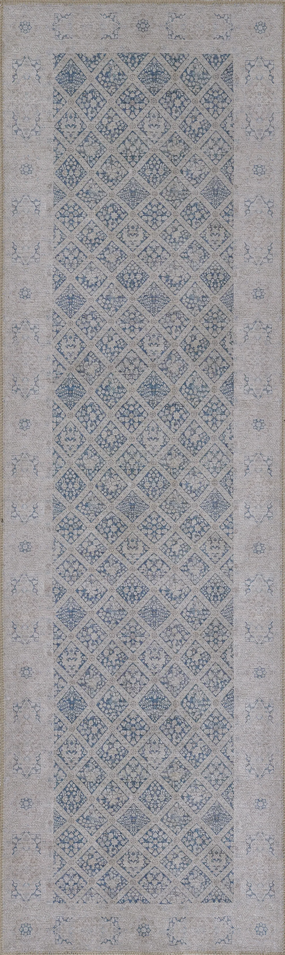 Brosseau Blue 2'3 x 7'6 Runner Rug - Thumbnail - Image 1