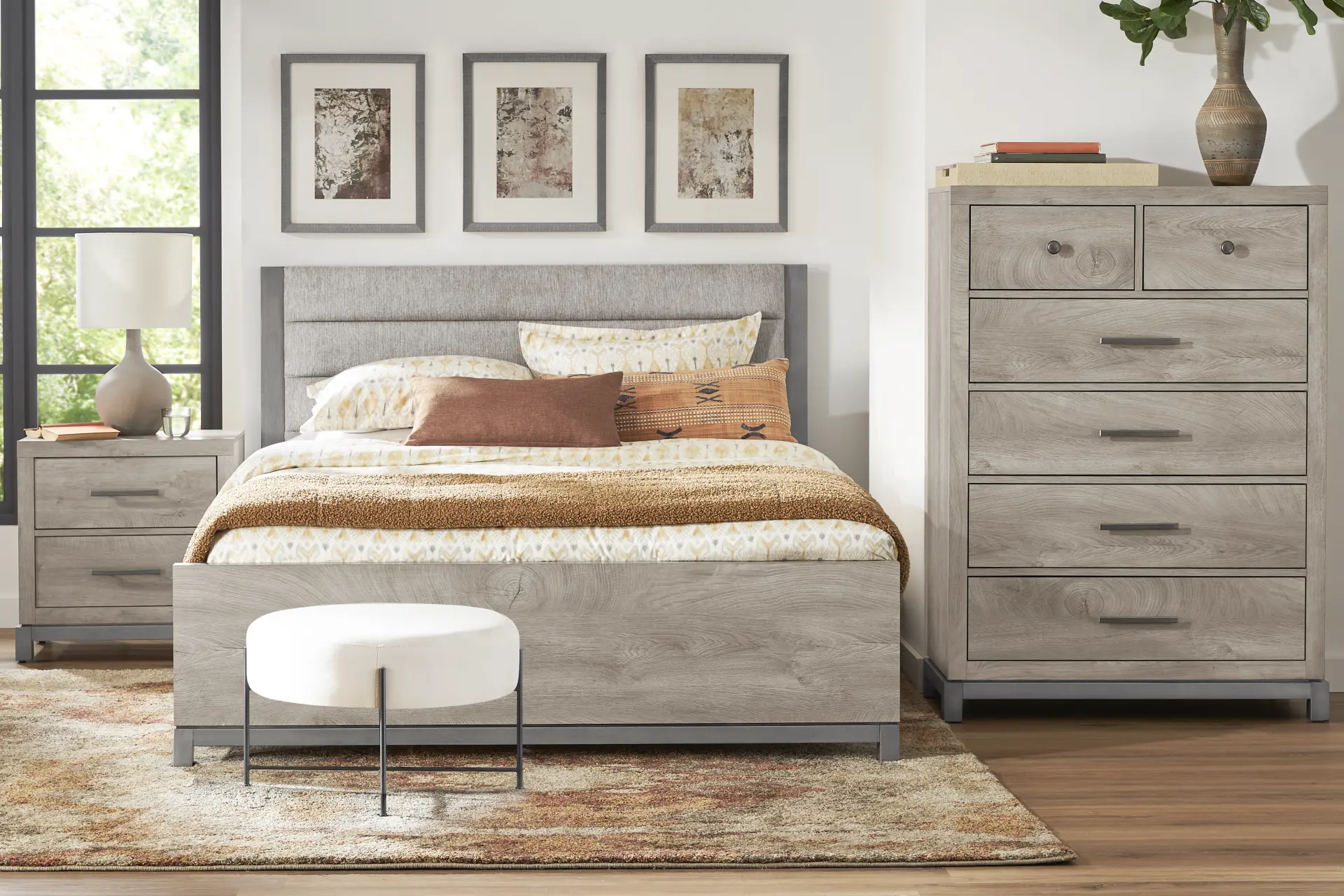 Maxton Place Gray 5 Pc Queen Bedroom