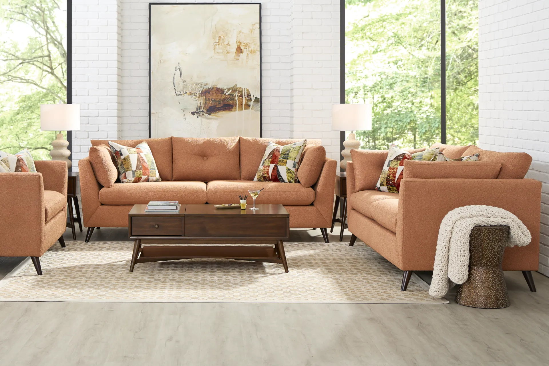 Copenhagen Terracotta Loveseat - Image 1