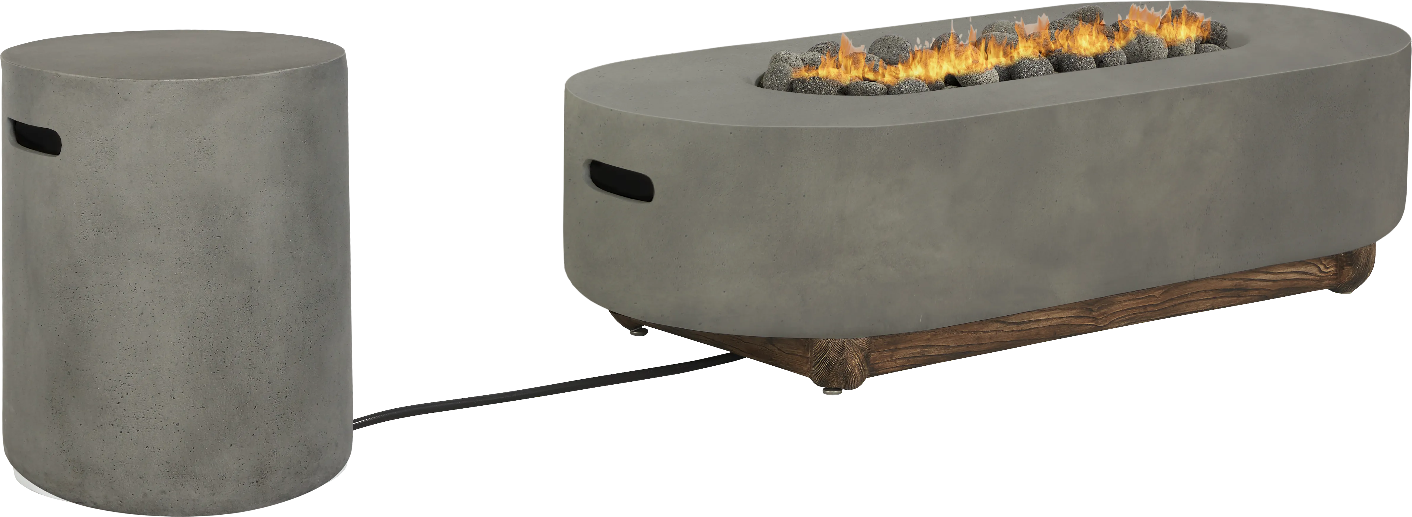 Phoenix Gray Large Oval Fire Pit - Thumbnail - Image 1