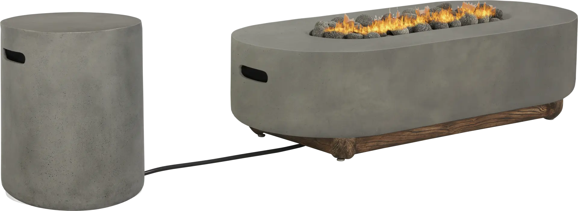 Phoenix Gray Large Oval Fire Pit