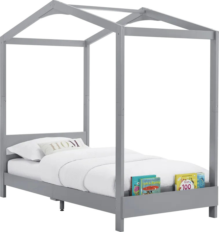 Kids Geoga Gray Twin Bed