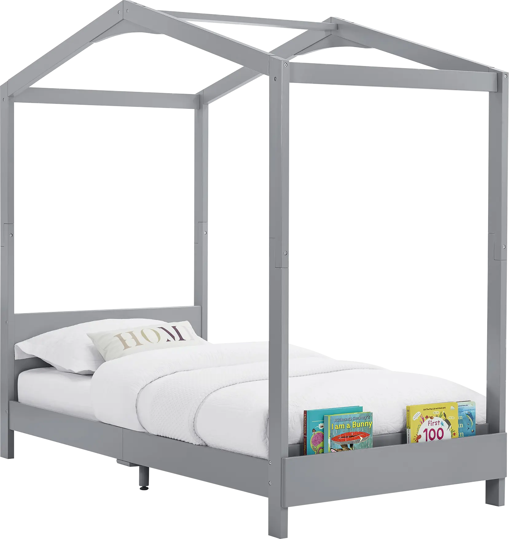 Kids Geoga Gray Twin Bed