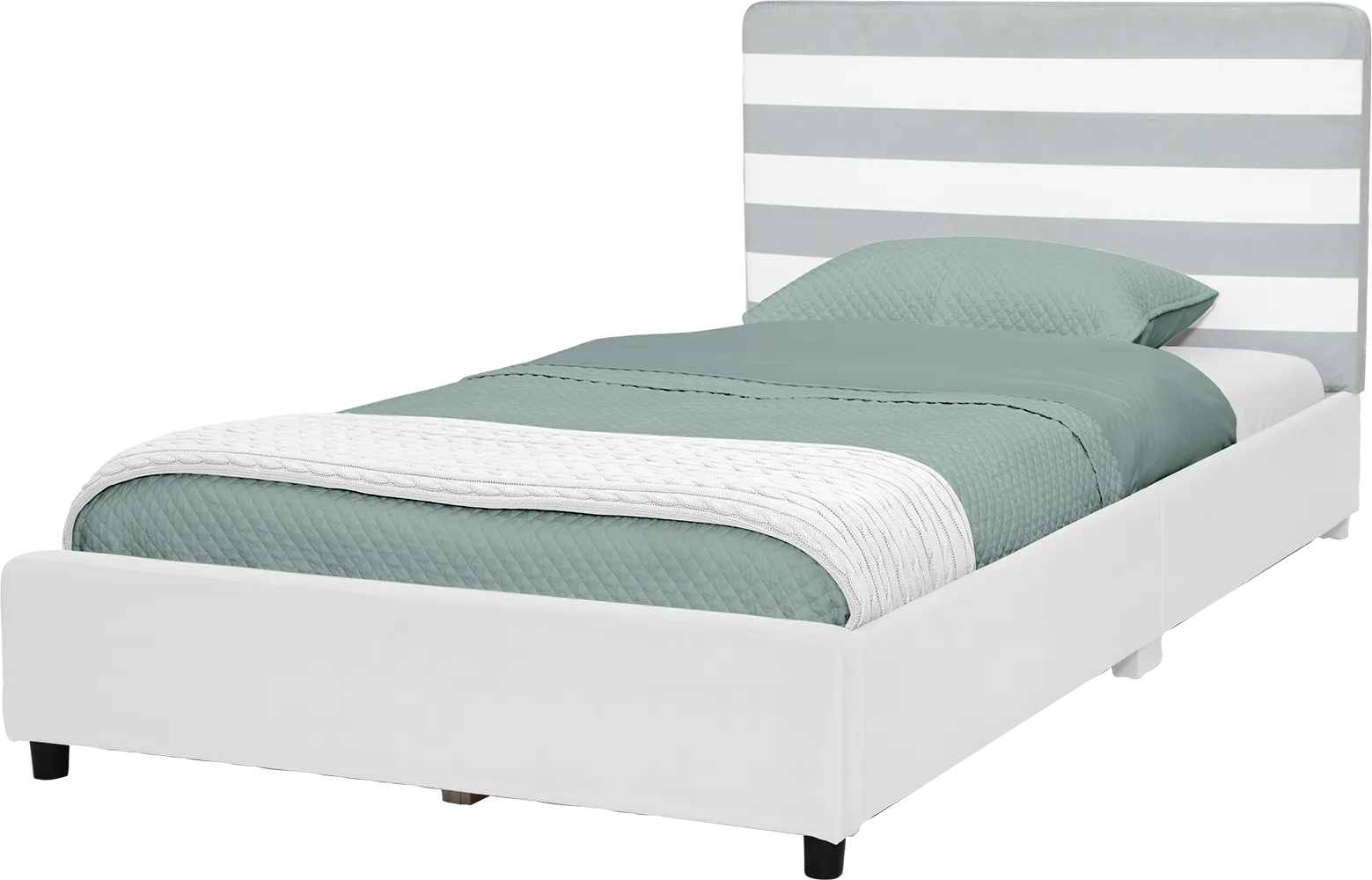 Kids Javoa II Gray Twin Bed - Image 1