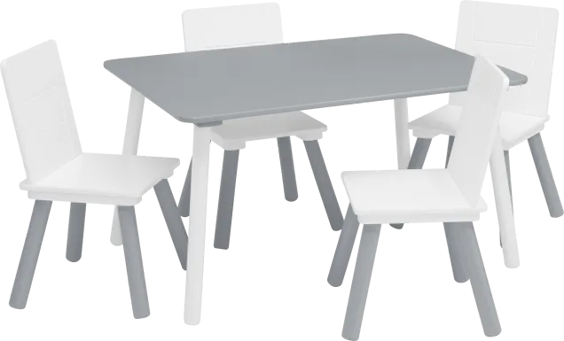 Kids Mellei Gray/White Table Set
