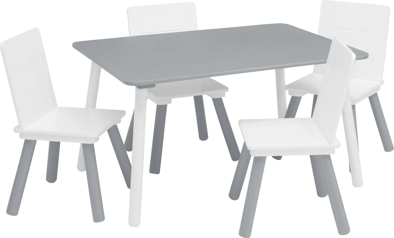 Kids Mellei Gray/White Table Set