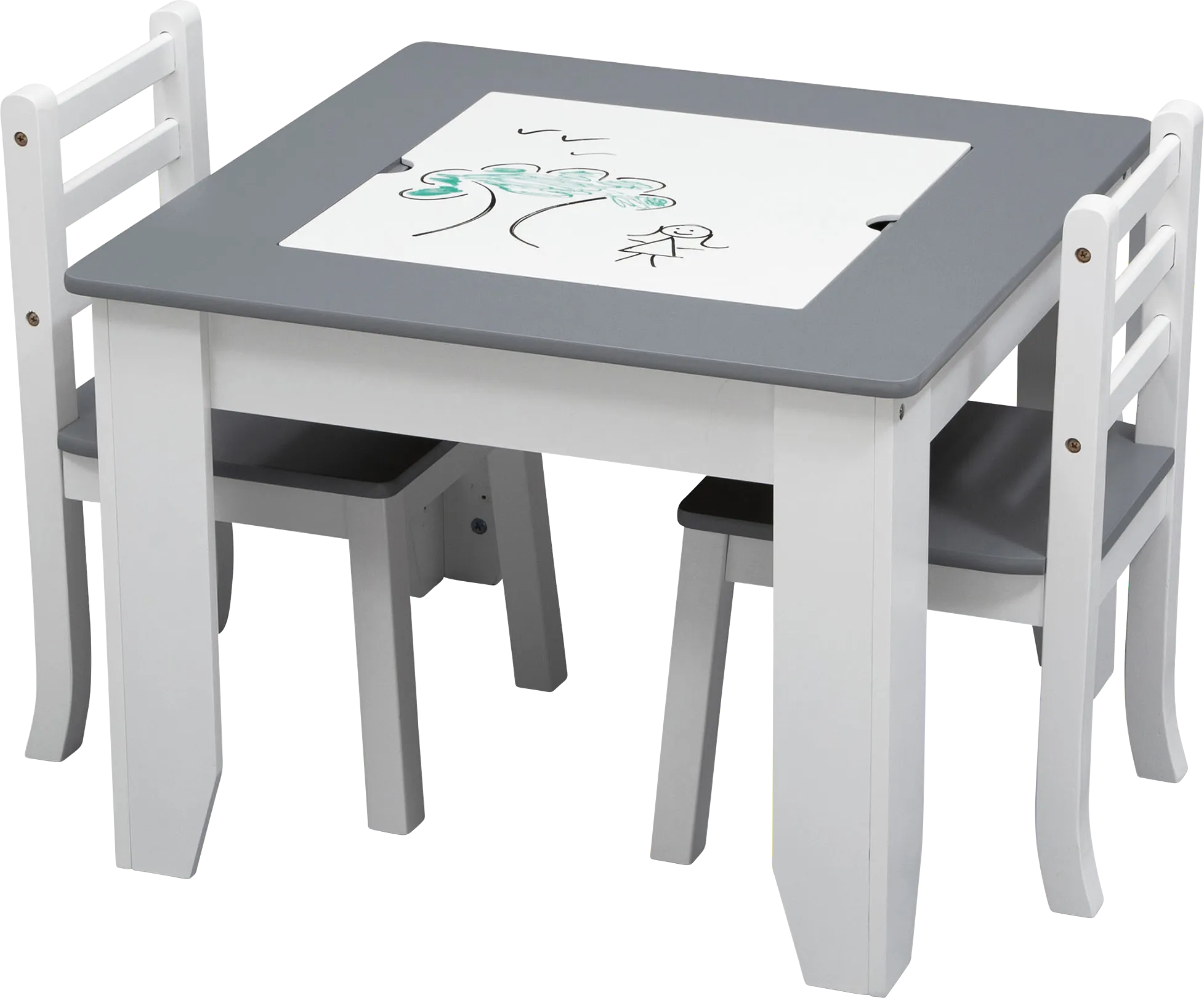 Kids Sinaru Gray/White Table Set - Thumbnail - Image 1