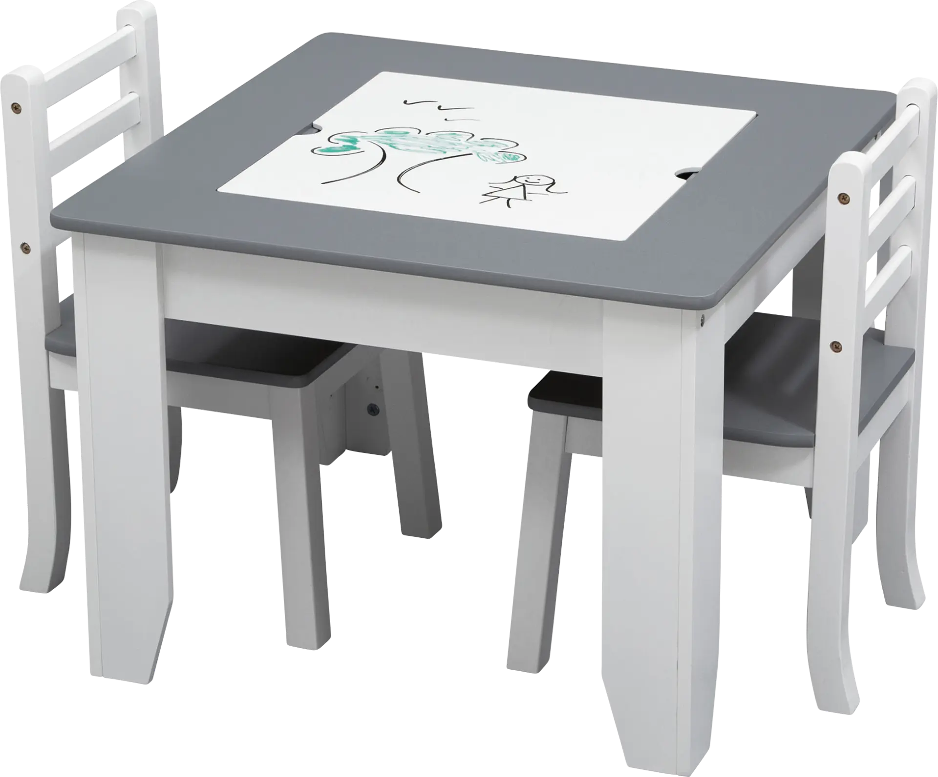 Kids Sinaru Gray/White Table Set