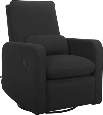 Nursery Cloud Black Swivel Recliner