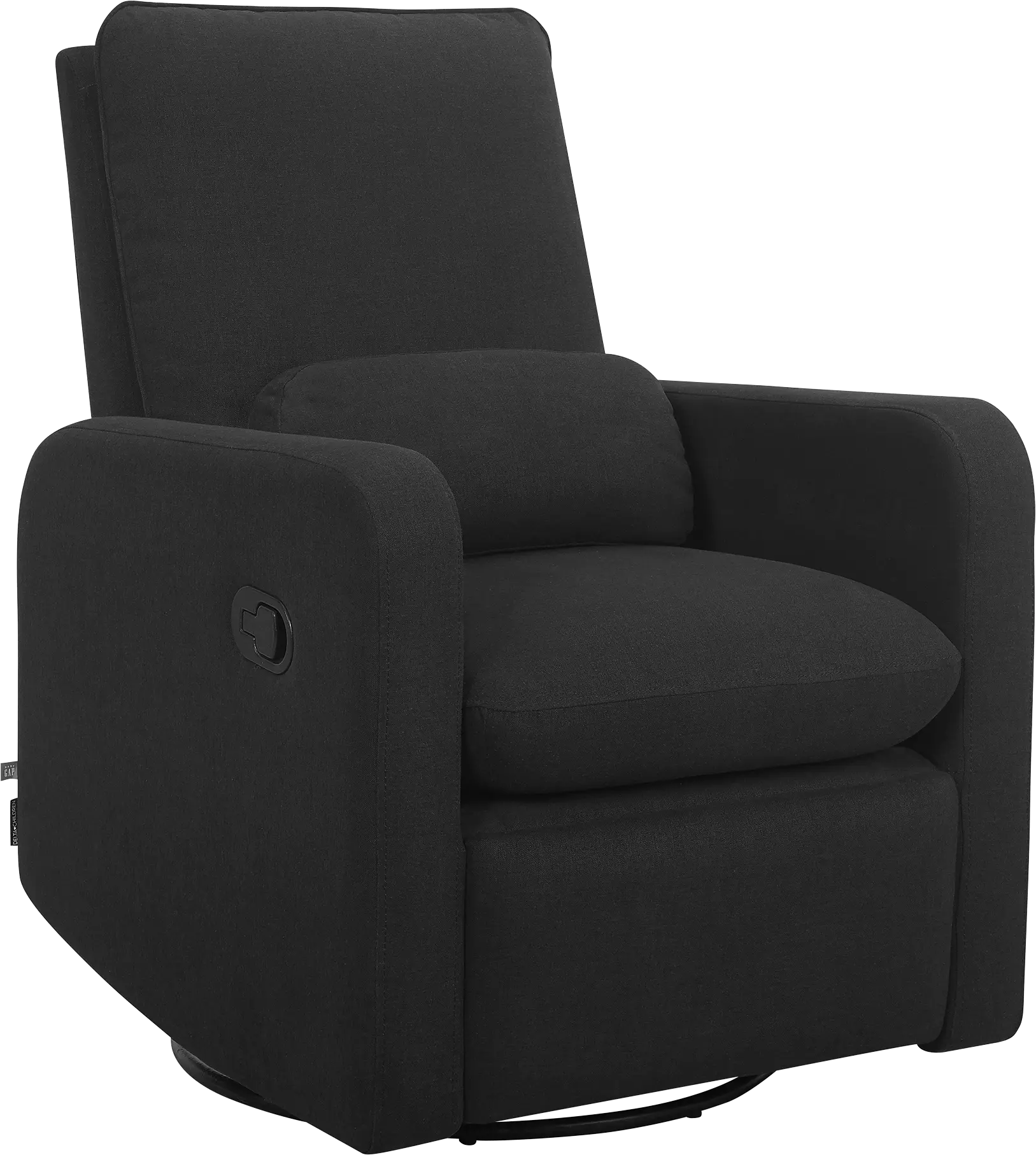 Nursery Cloud Black Swivel Recliner