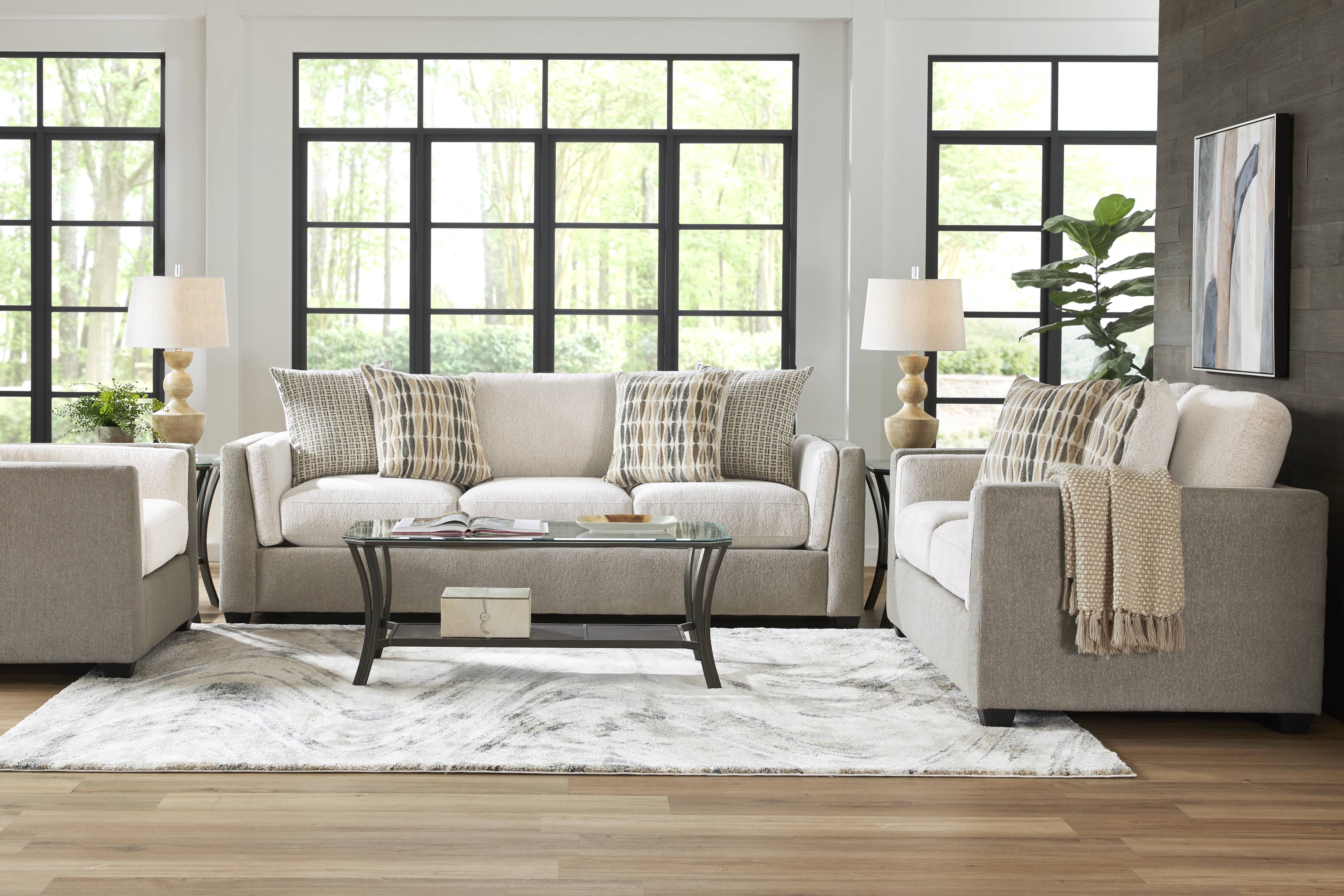 Alcott Gray 7 Pc Living Room Set - Thumbnail - Image 1