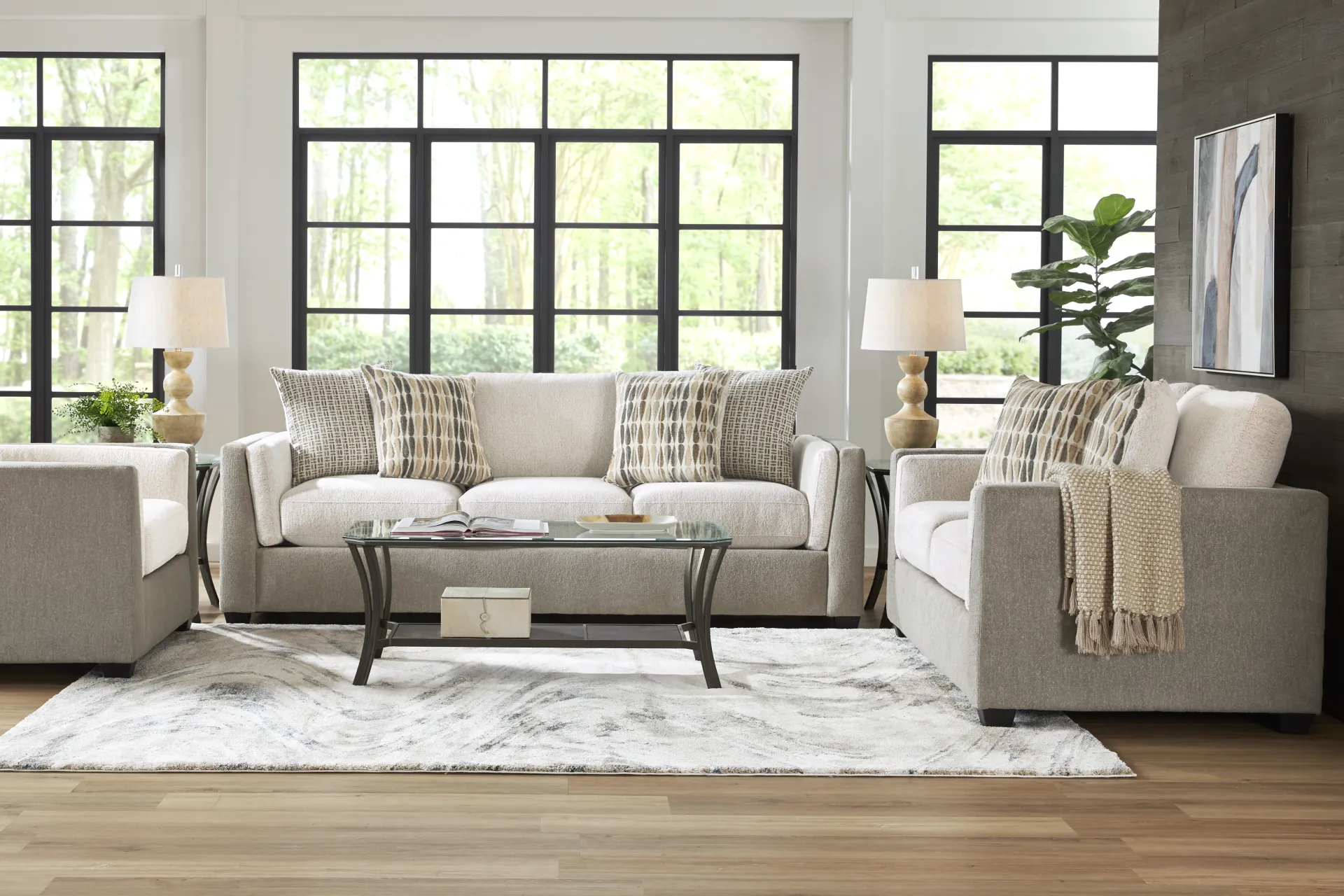 Alcott Gray Loveseat - Image 1