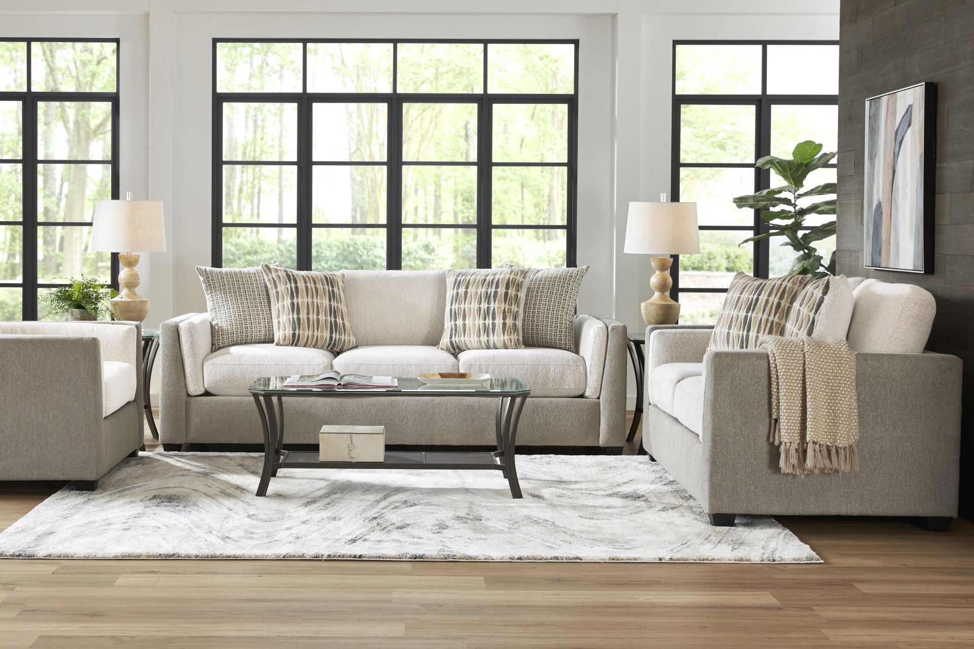 Alcott Gray 2 Pc Living Room - Image 1