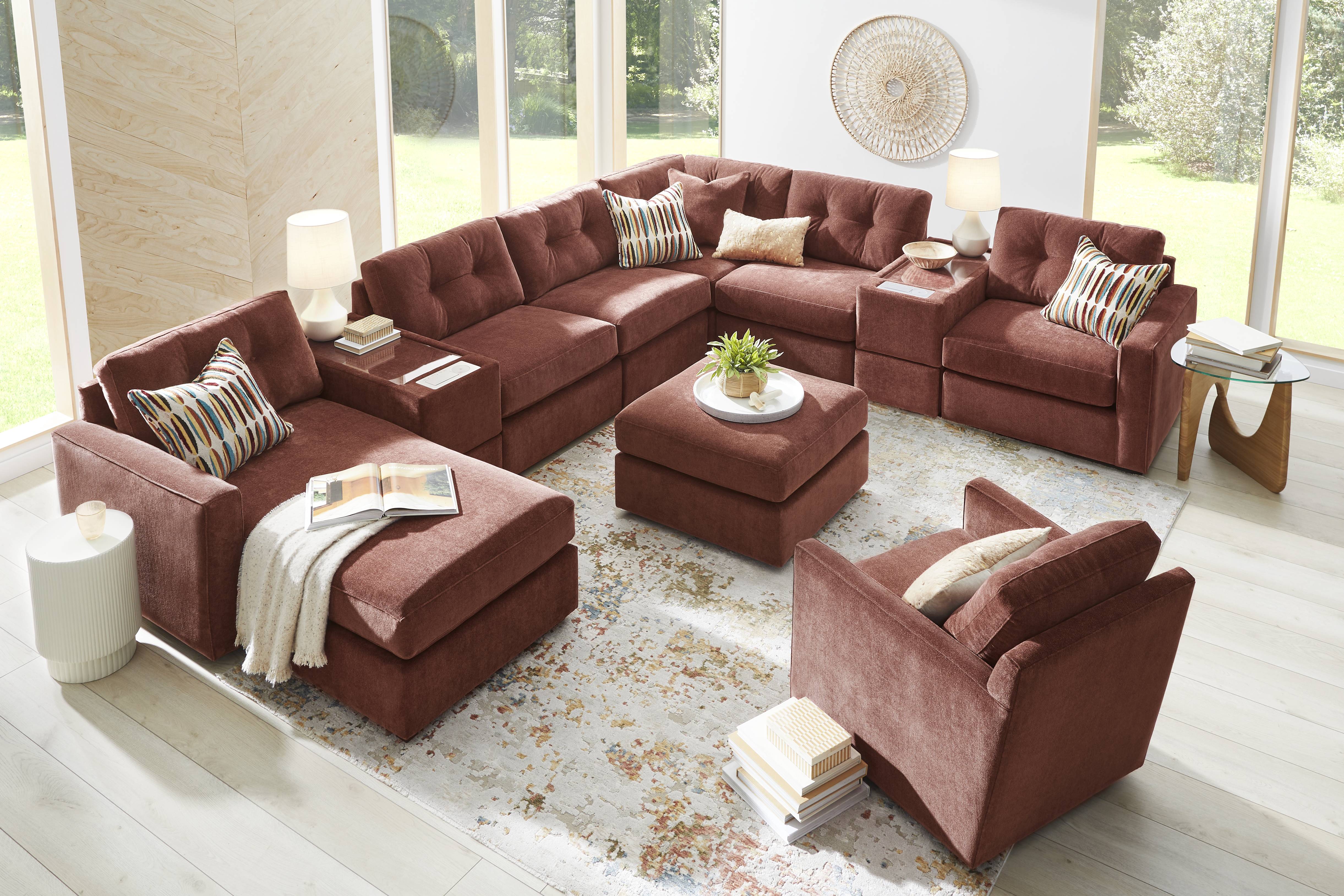 Merlot 8 Pc ModularOne with Media Consoles