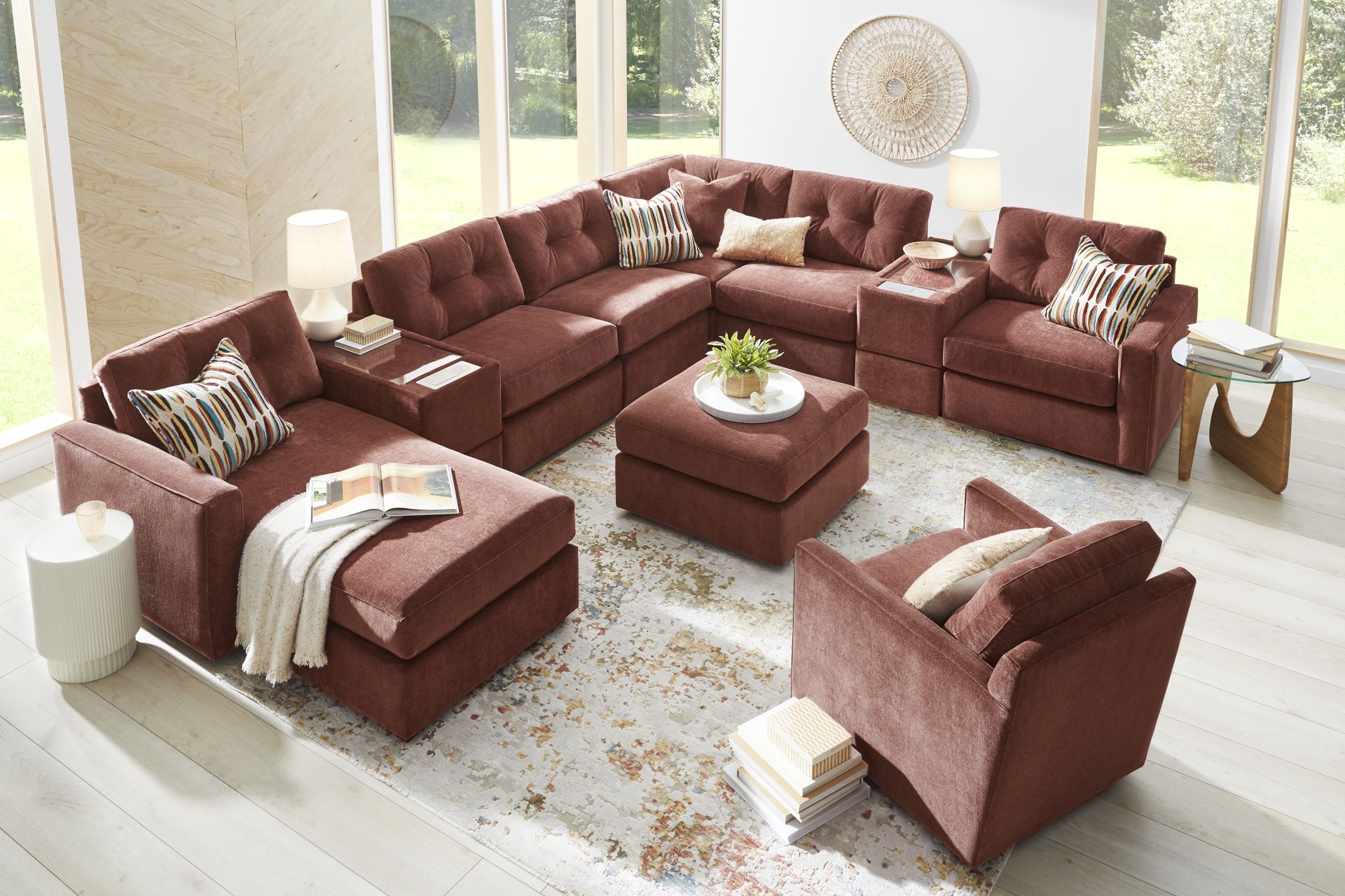 Merlot 8 Pc ModularOne with Media Consoles - Image 2