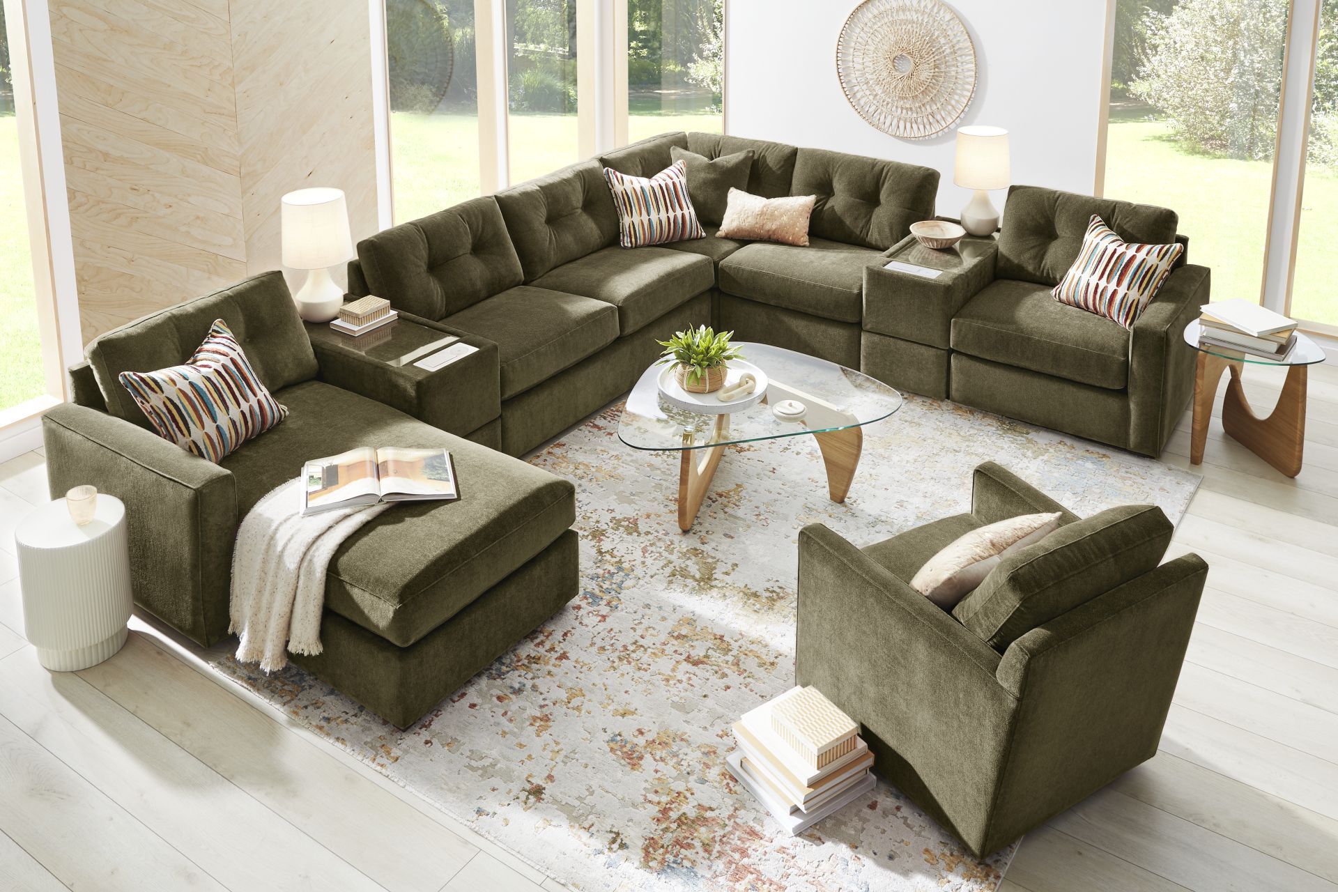 Moss 7 Pc ModularOne Sleeper with Media Consoles - Image 2