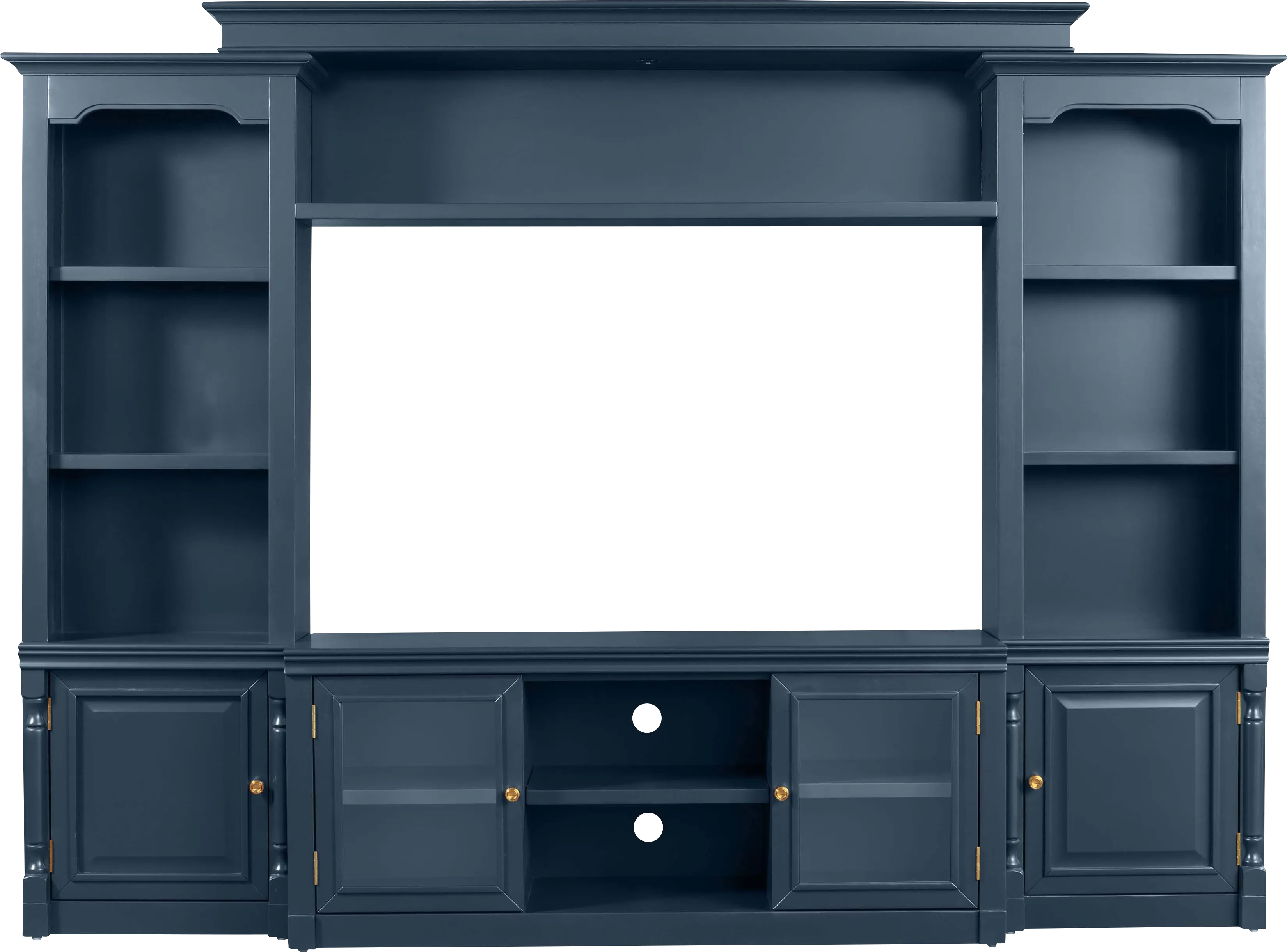 Beidiman I Blue 4 Pc Wall Unit with 104.5 in. Console - Thumbnail - Image 1