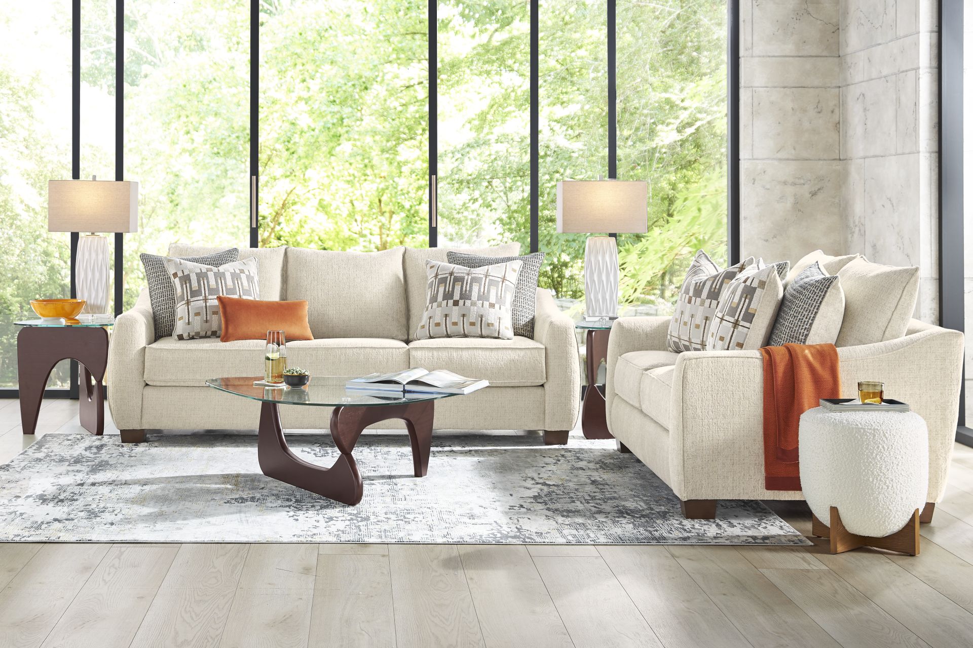 Fallon Ivory 5 Pc Living Room Set - Image 1