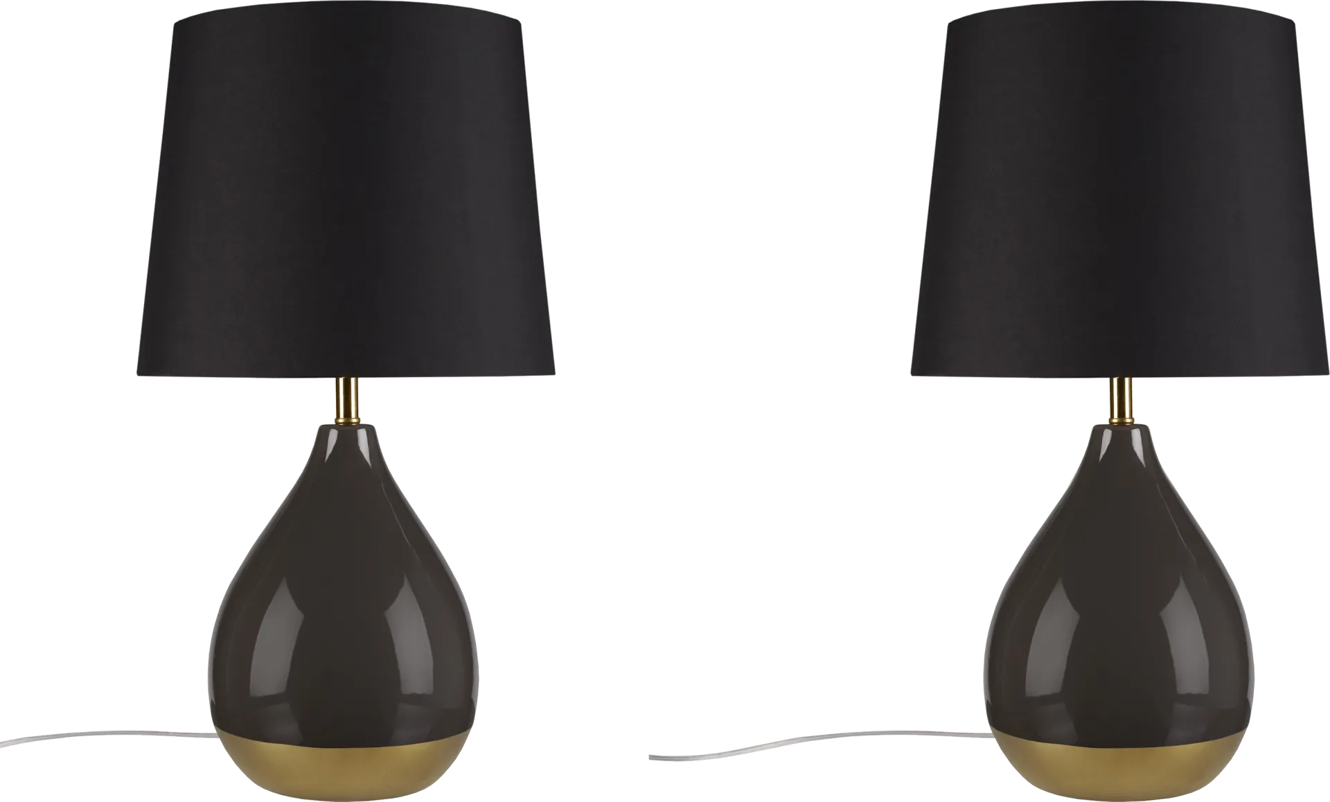 Allamanda Court Black Table Lamps, Set of 2 - Image 1