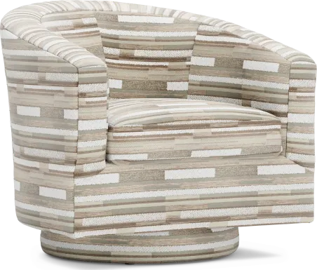 Montecito White Swivel Chair