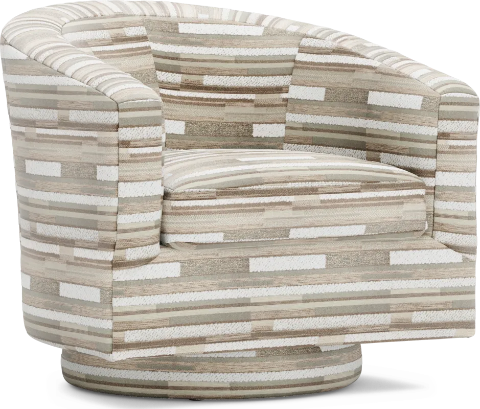 Montecito White Swivel Chair