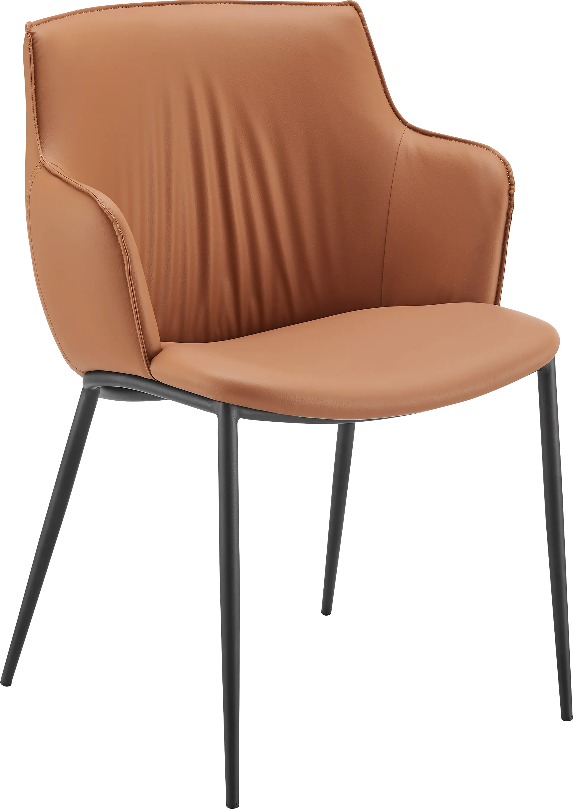 Dipaolo Cognac Arm Chair - Thumbnail - Image 1