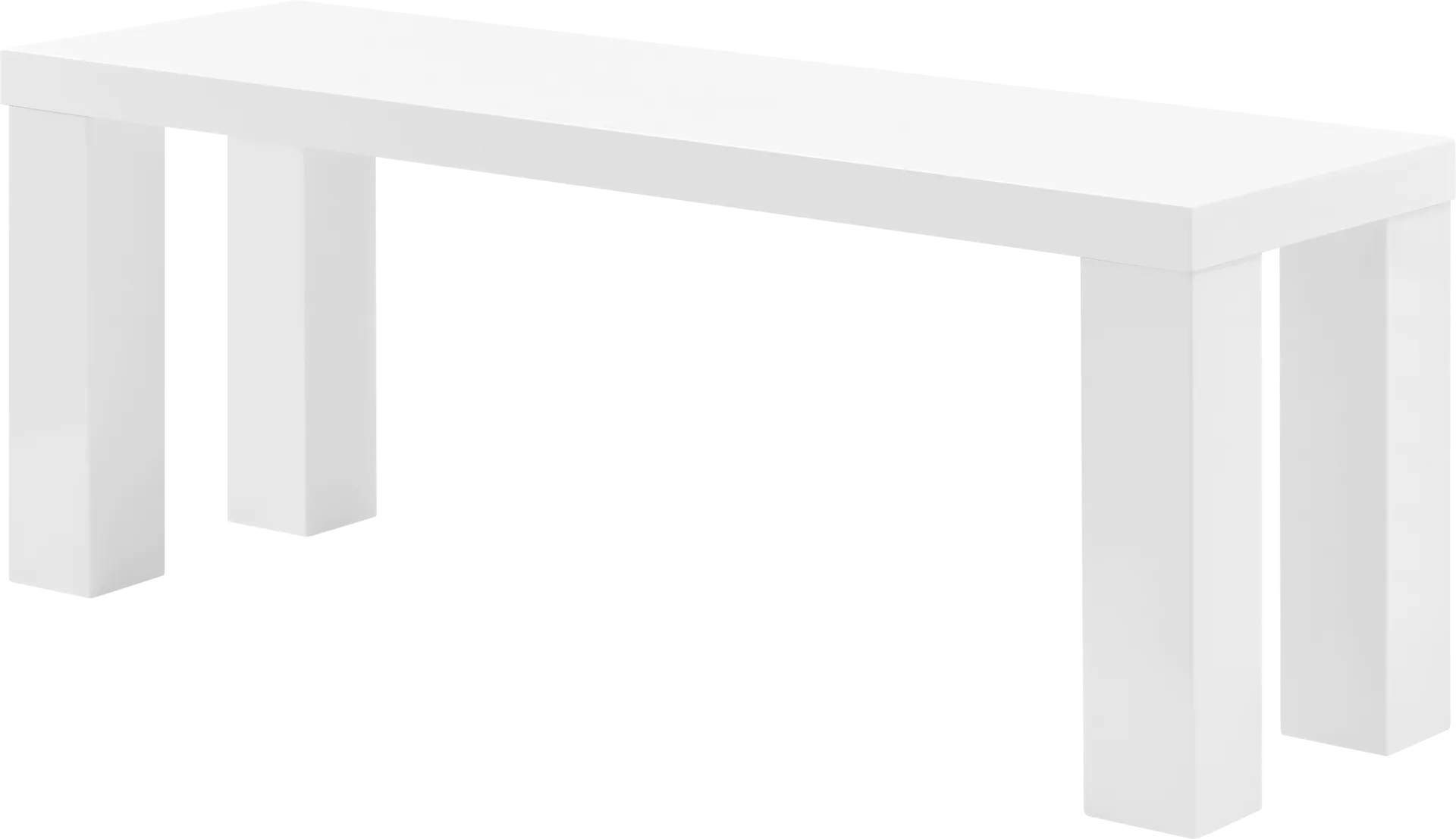 Chevae White 49 in. Dining Bench - Image 1