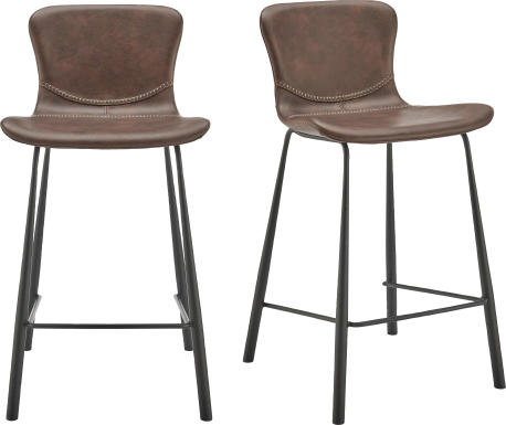 Daigle II Brown Counter Stool, Set of 2