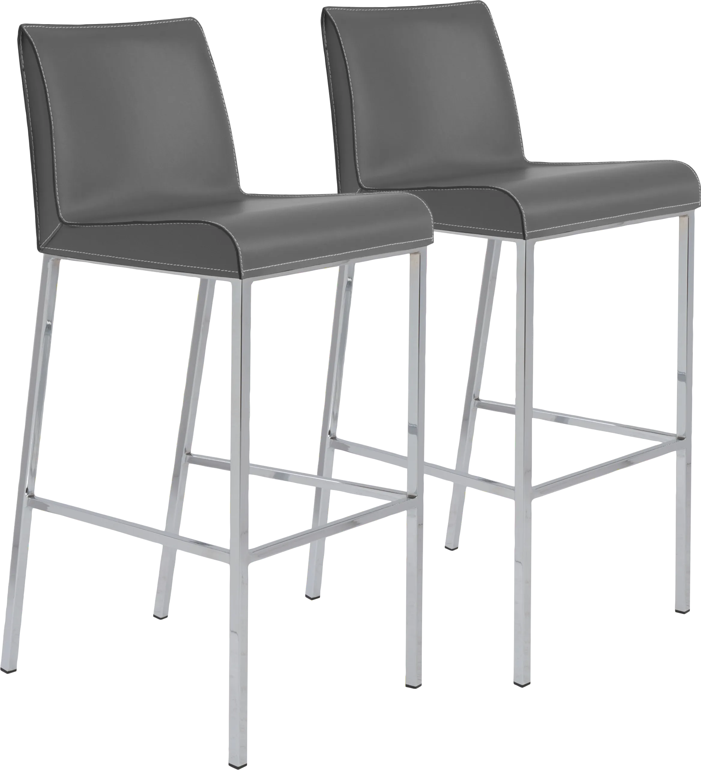 Embdy Gray Barstool, Set of 2 - Thumbnail - Image 1