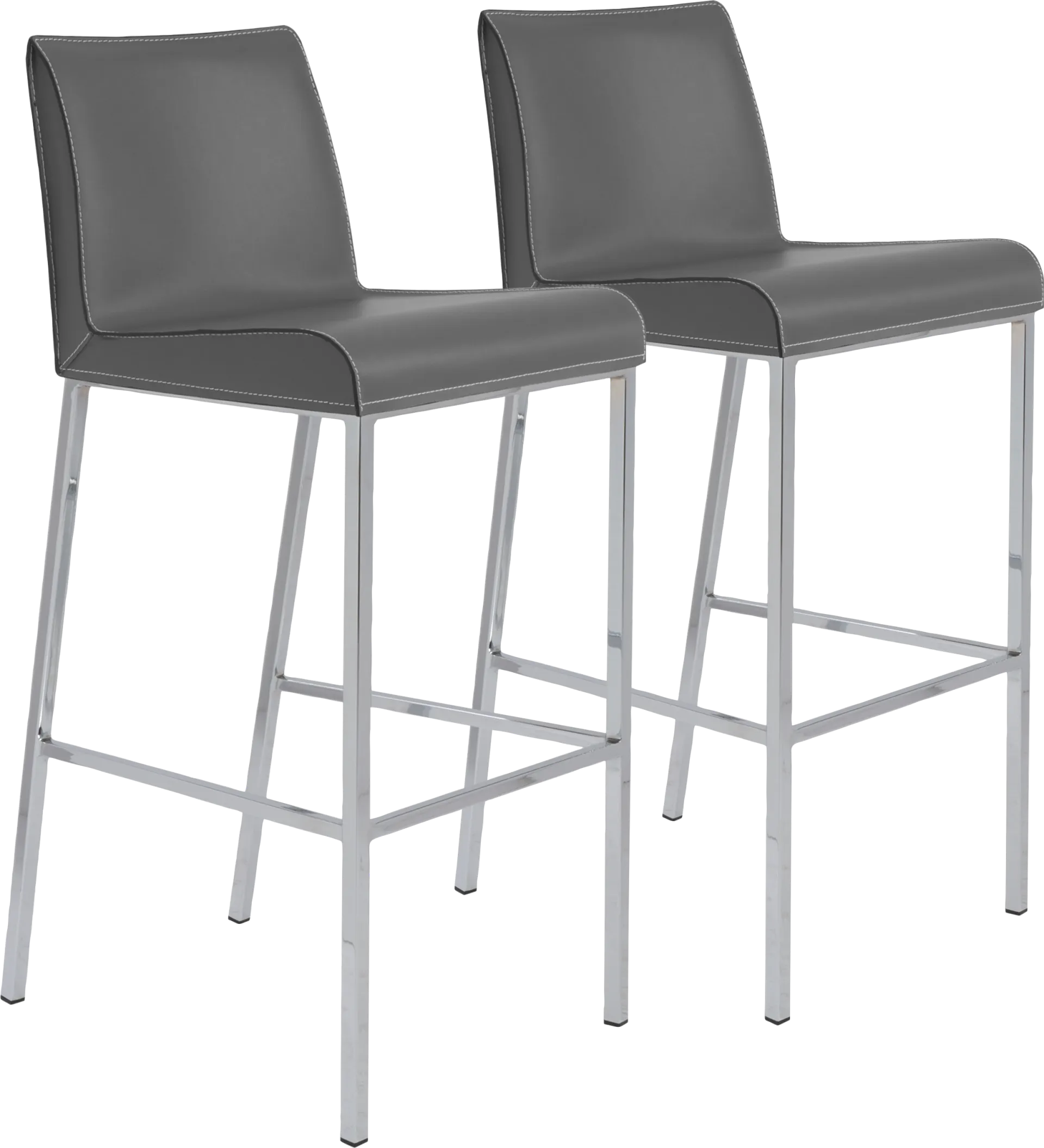 Embdy Gray Barstool, Set of 2 - Image 1