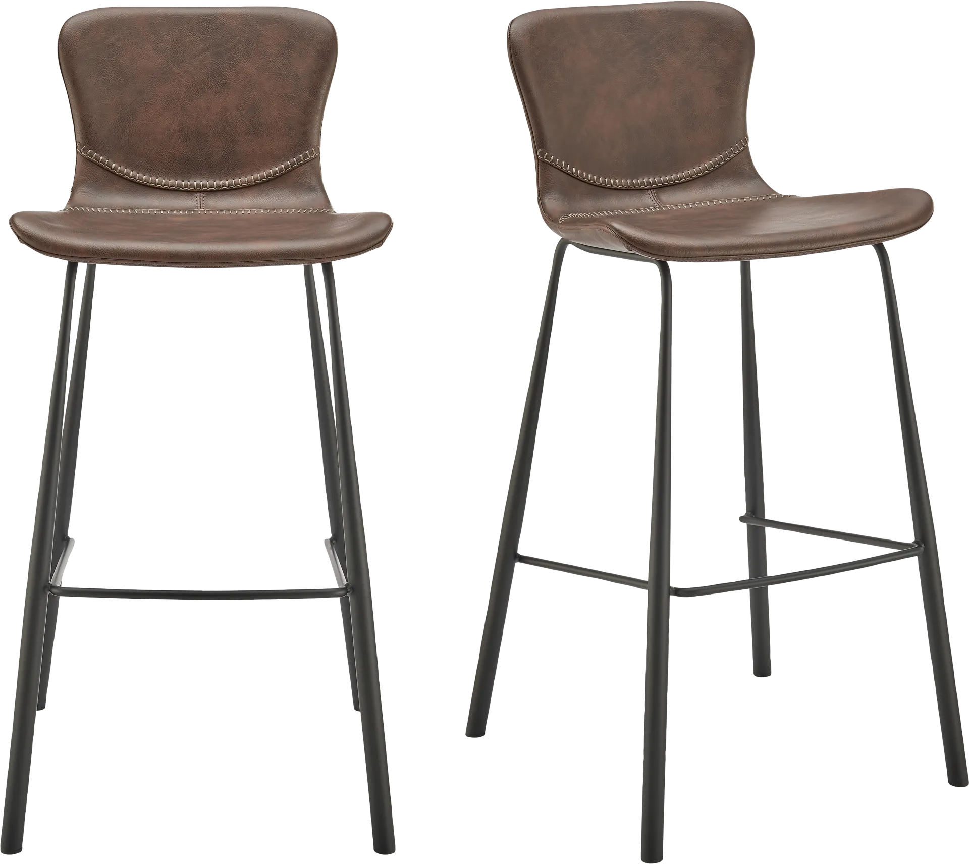 Daigle II Brown Barstool, Set of 2 - Image 1