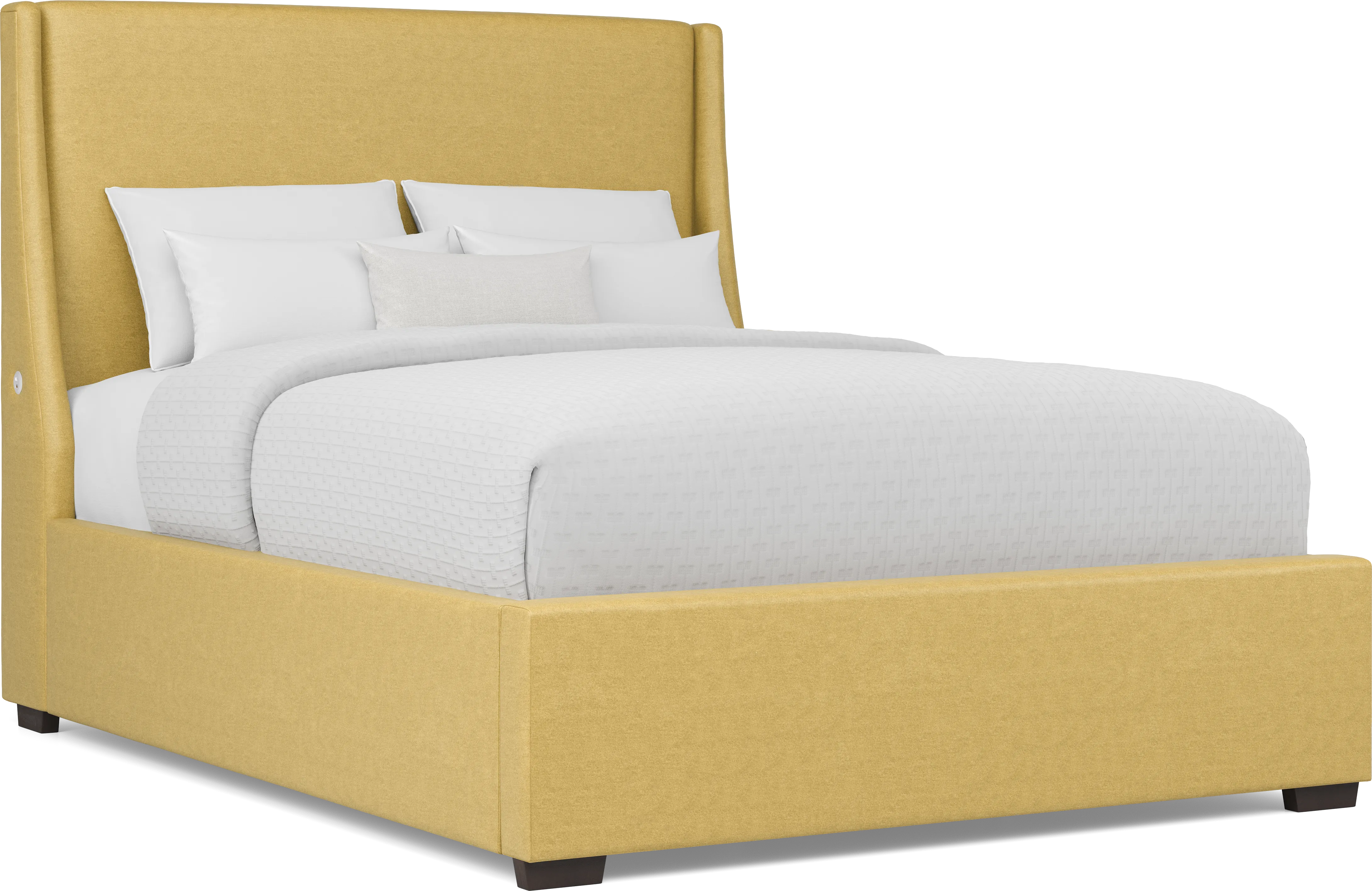 Beaufoy Yellow 3 Pc Queen Upholstered Bed - Thumbnail - Image 1