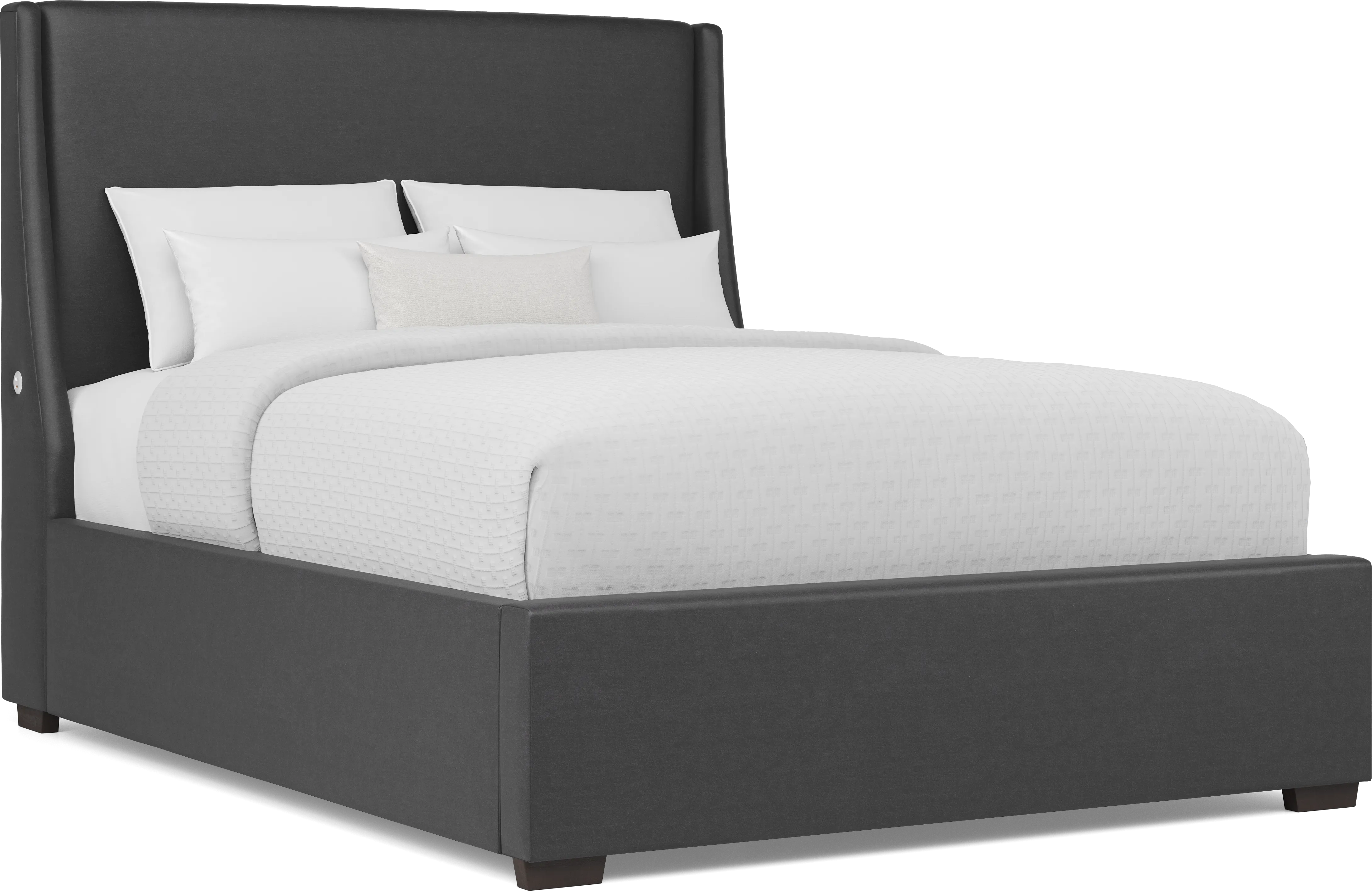 Beaufoy Graphite 3 Pc King Upholstered Bed - Thumbnail - Image 1