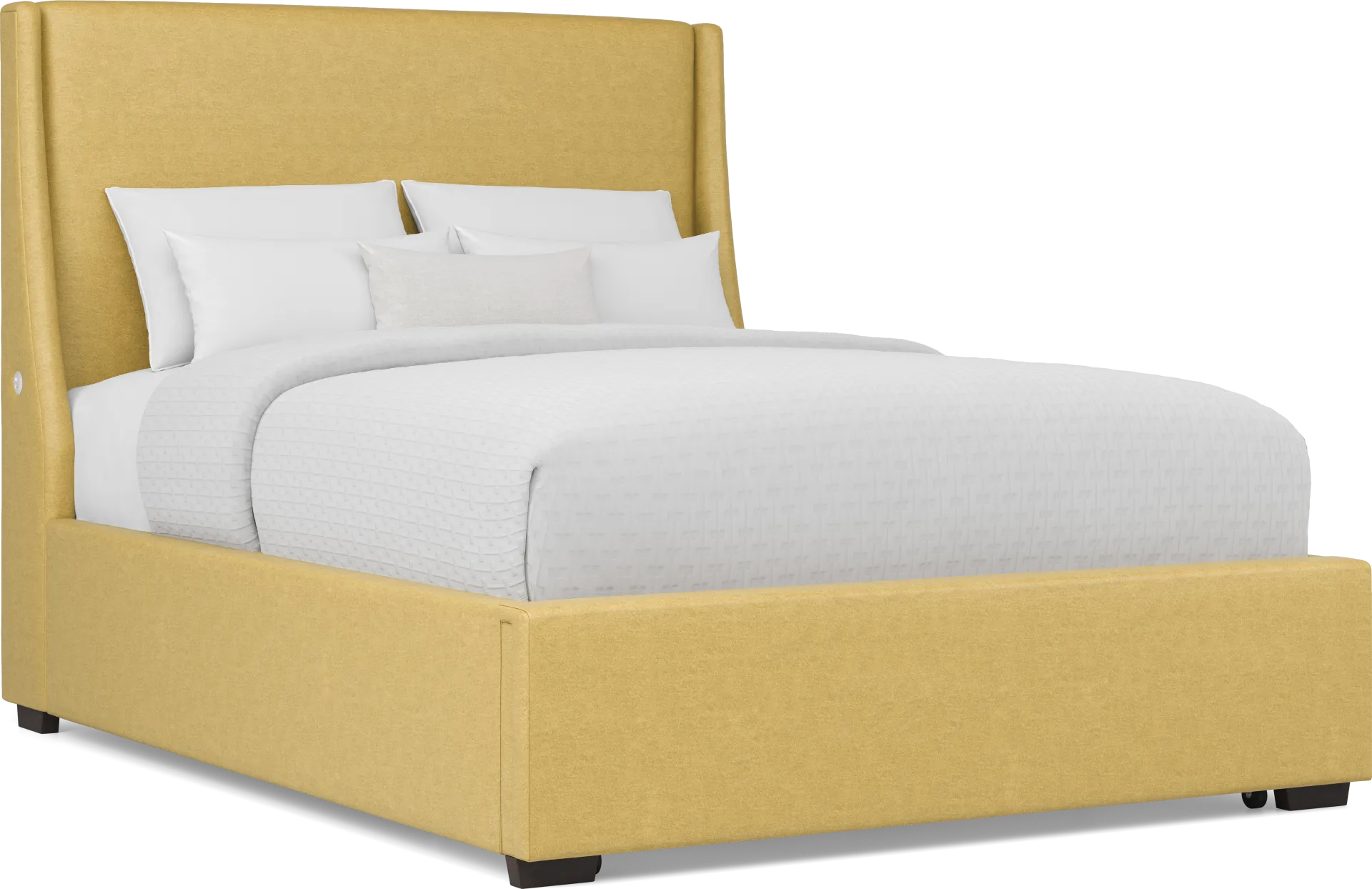 Beaufoy Yellow 3 Pc King Upholstered Storage Bed - Image 1