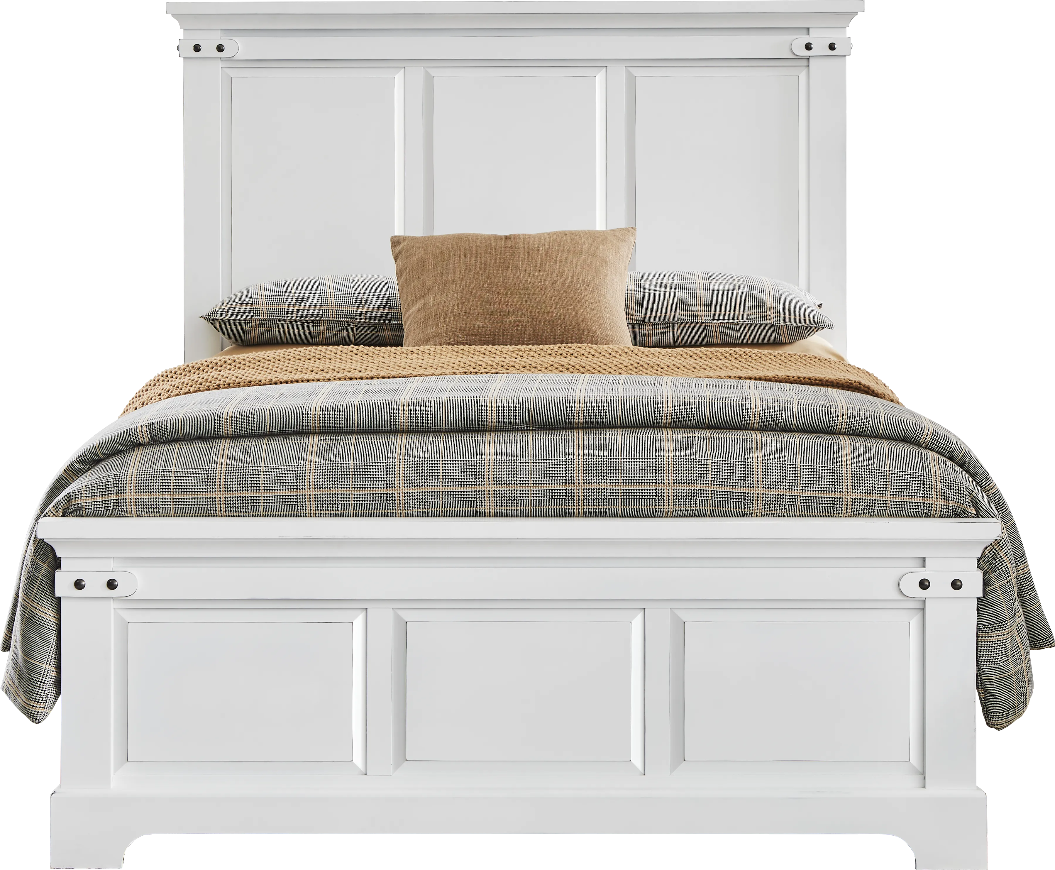 Fairhaven White 3 Pc Queen Panel Bed - Thumbnail - Image 1