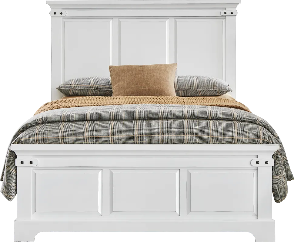 Fairhaven White 3 Pc Queen Panel Bed