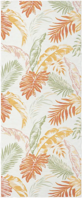 Kakay Bay Orange 2' x 8' Indoor/Outdoor Runner Rug