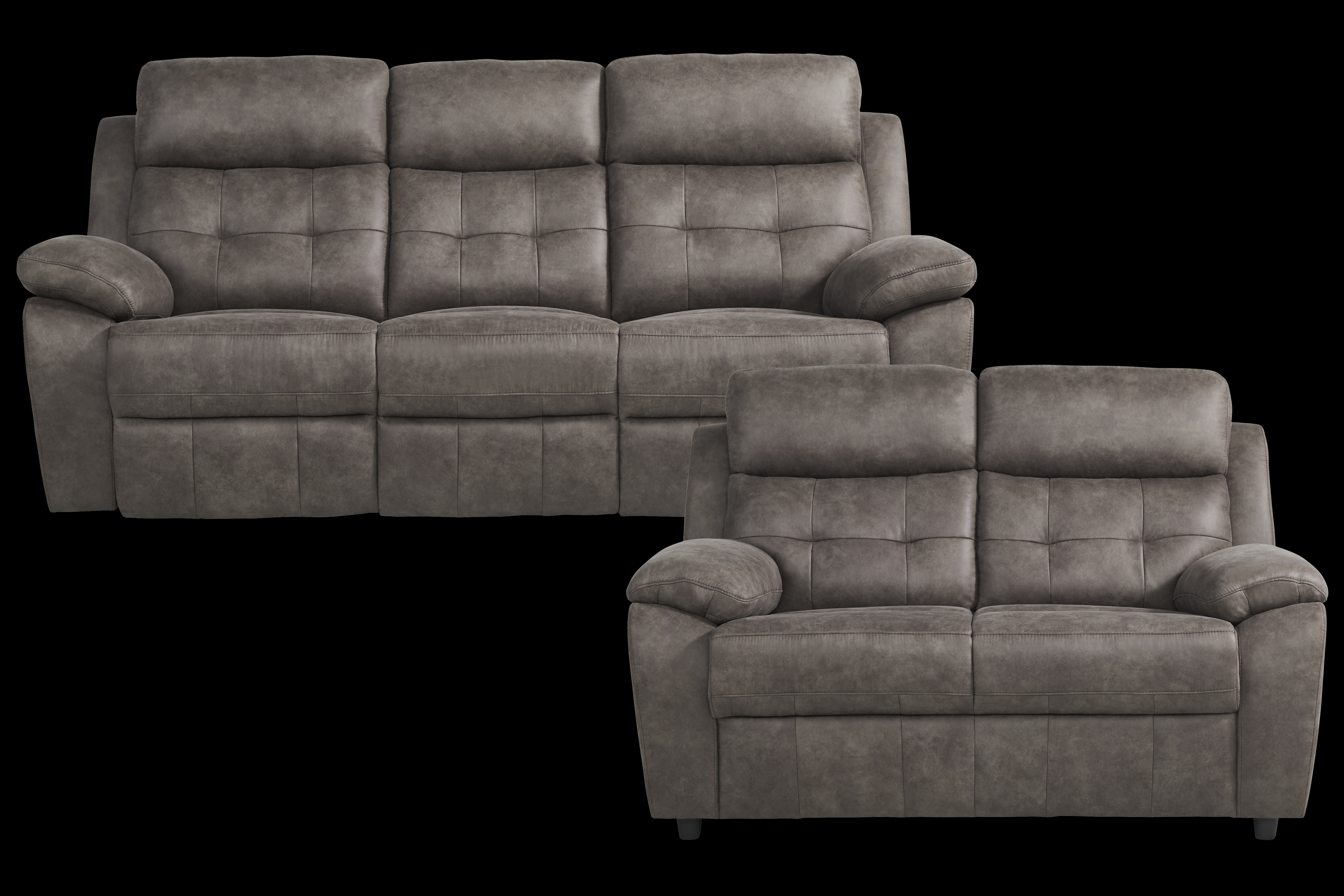 Hanton Heights Slate 2 Pc Living Room with Power Reclining Sofa - Thumbnail - Image 1