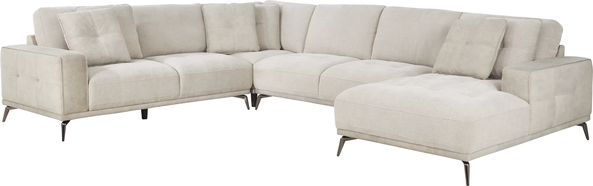 Valencia Light Gray 4 Pc Sectional - Image 1