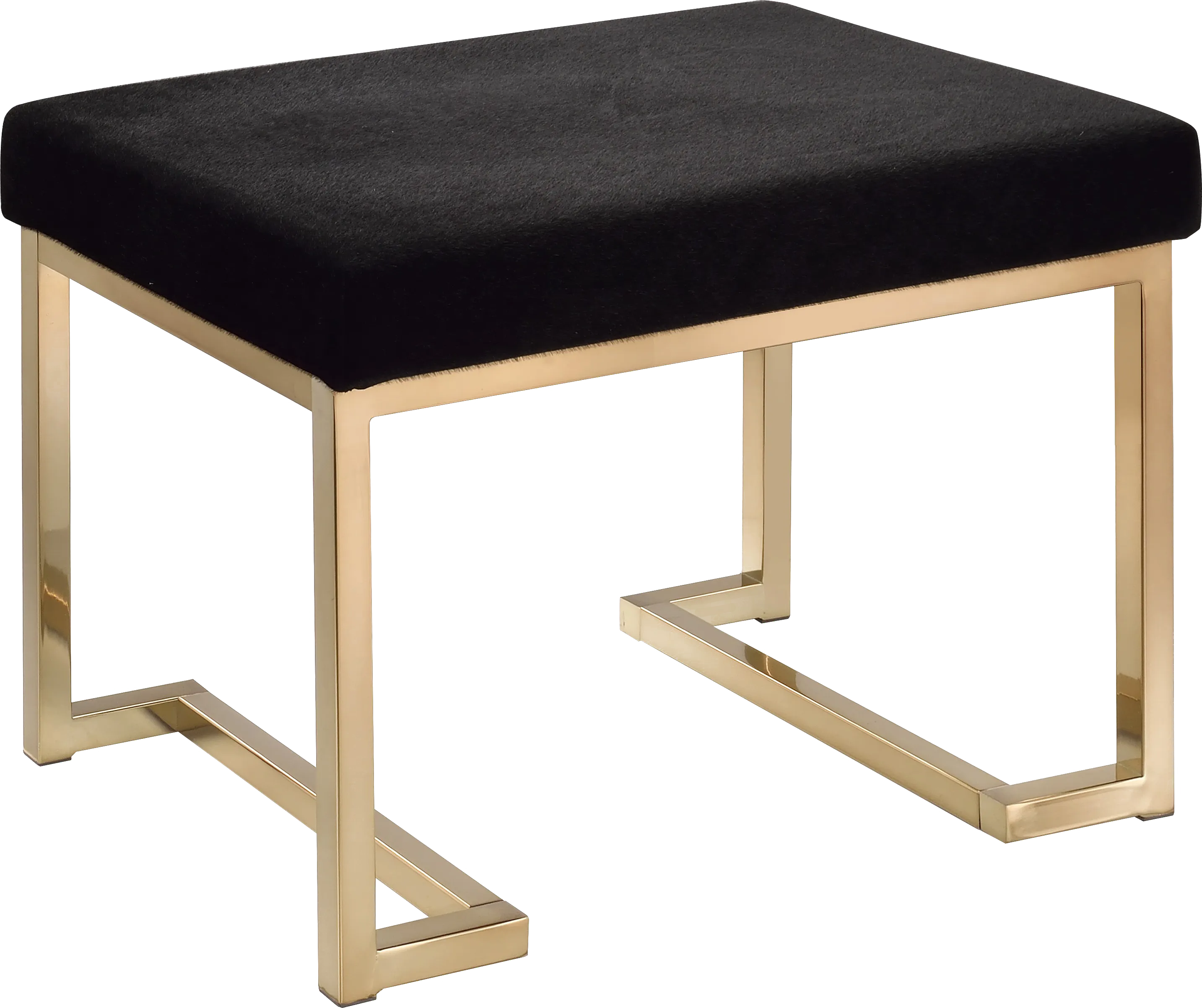 Boice Black Ottoman - Thumbnail - Image 1