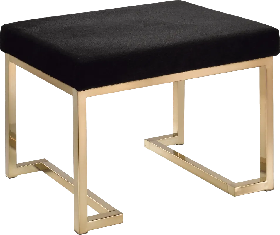 Boice Black Ottoman