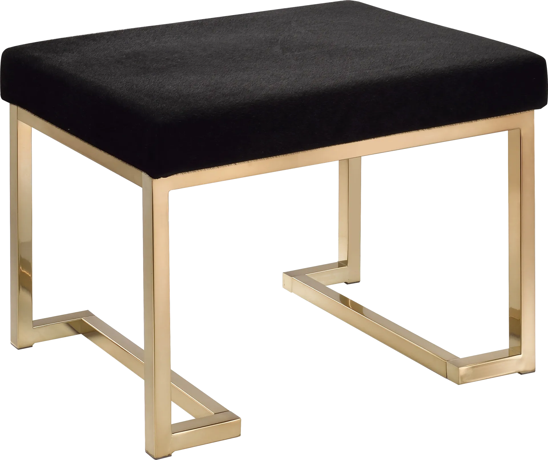 Boice Black Ottoman - Image 1