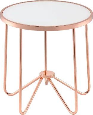 Alivia White End Table