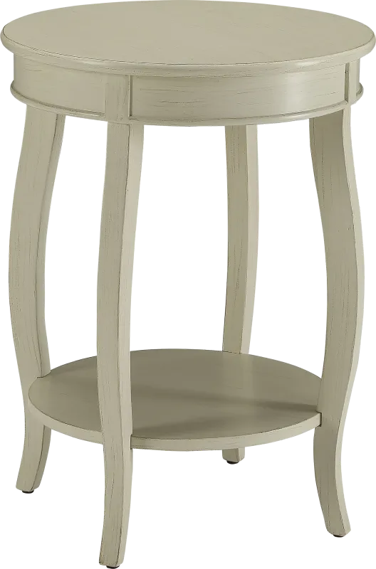 Chloris White Accent Table