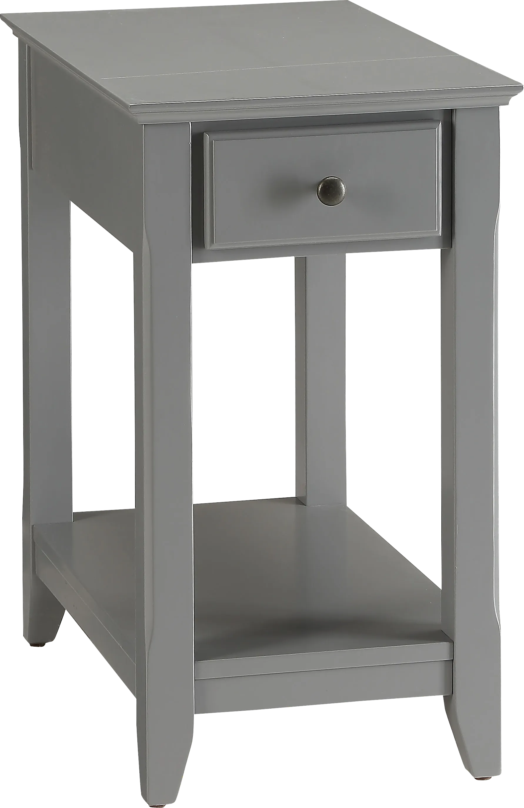 Bertie Gray Chairside Table - Image 1