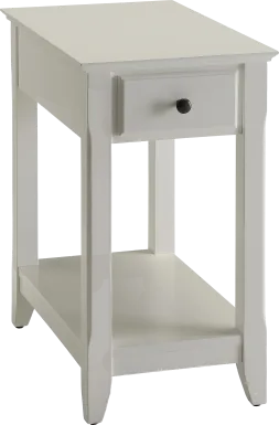 Bertie White Chairside Table
