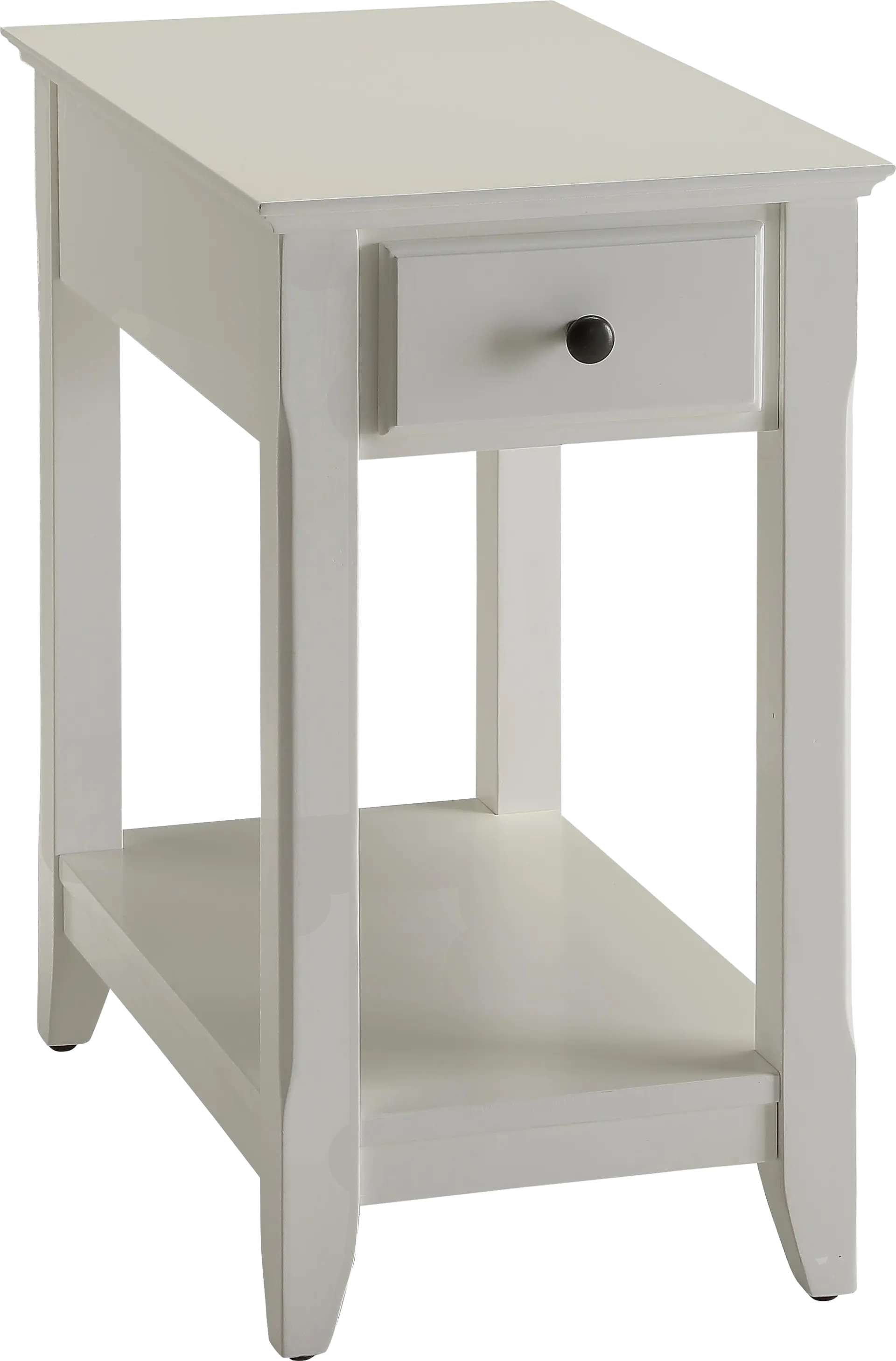 Bertie White Chairside Table
