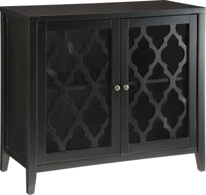 Ceara Black Large Accent Cabinet